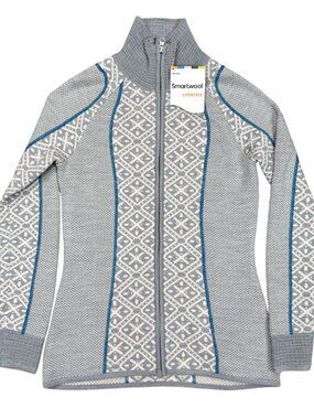 Smartwool Dacono Full Zip Sweater Women's Small Natural Heather NWT